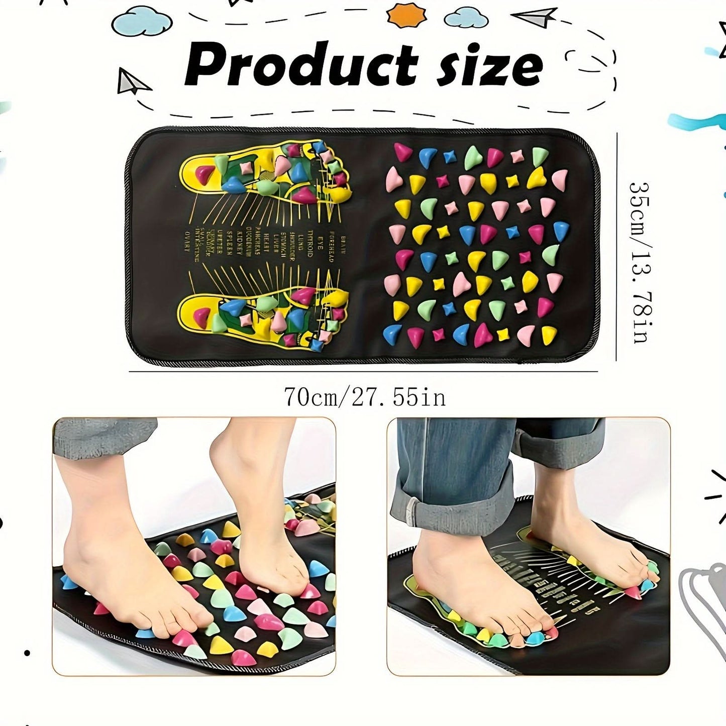 Comfort Foot Massage Mat for Acupressure Relief