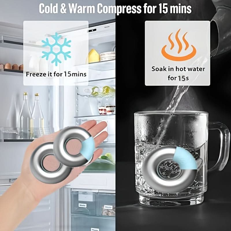 Cooling Eye Mask – Reusable Stainless Steel with Ice Gel for Lymphatic Relief