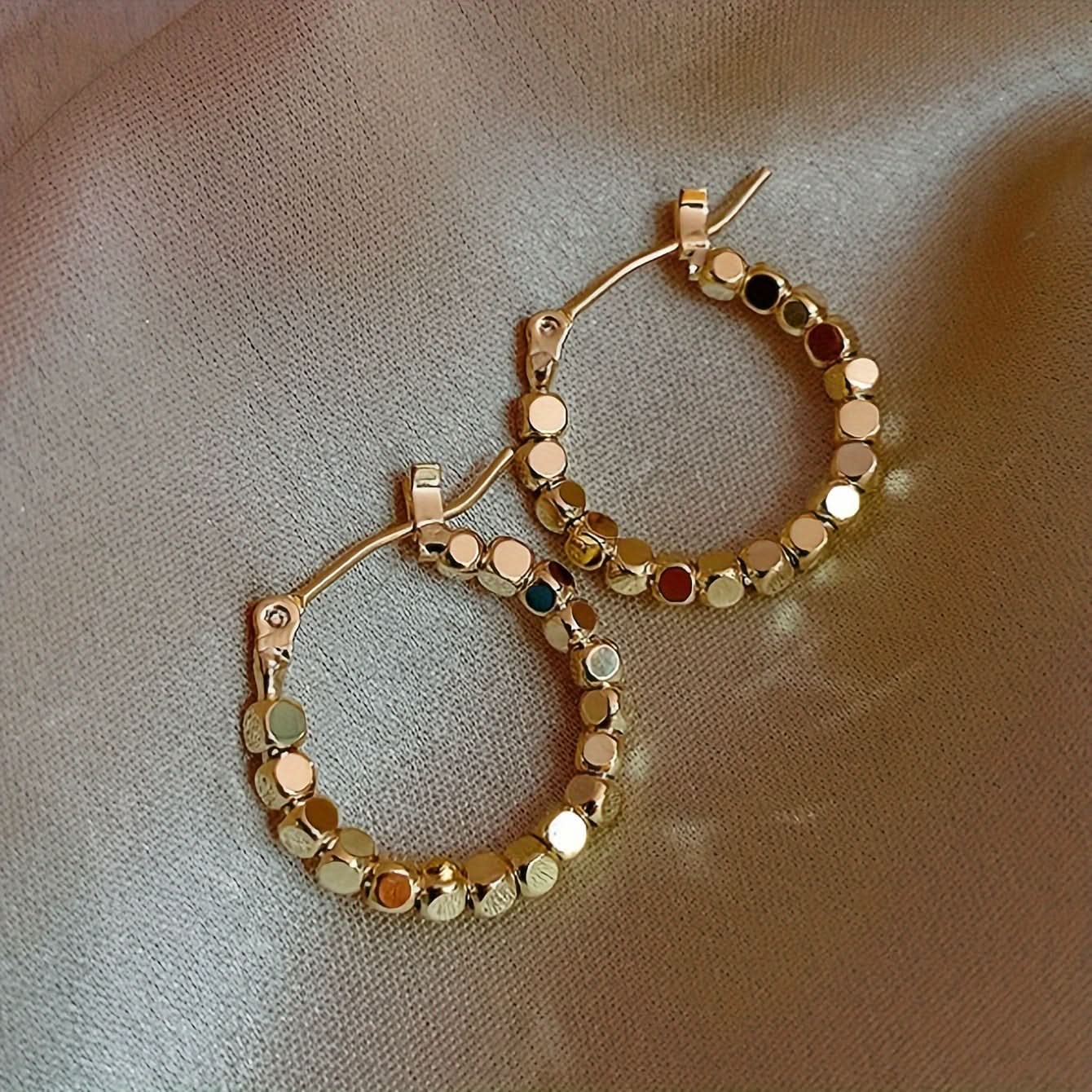 Round Vintage-Inspired Hoop Earrings