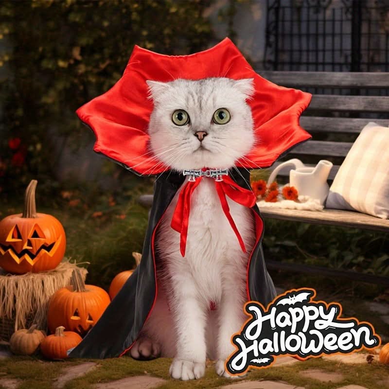 Vampire Pet Cape & Collar Set