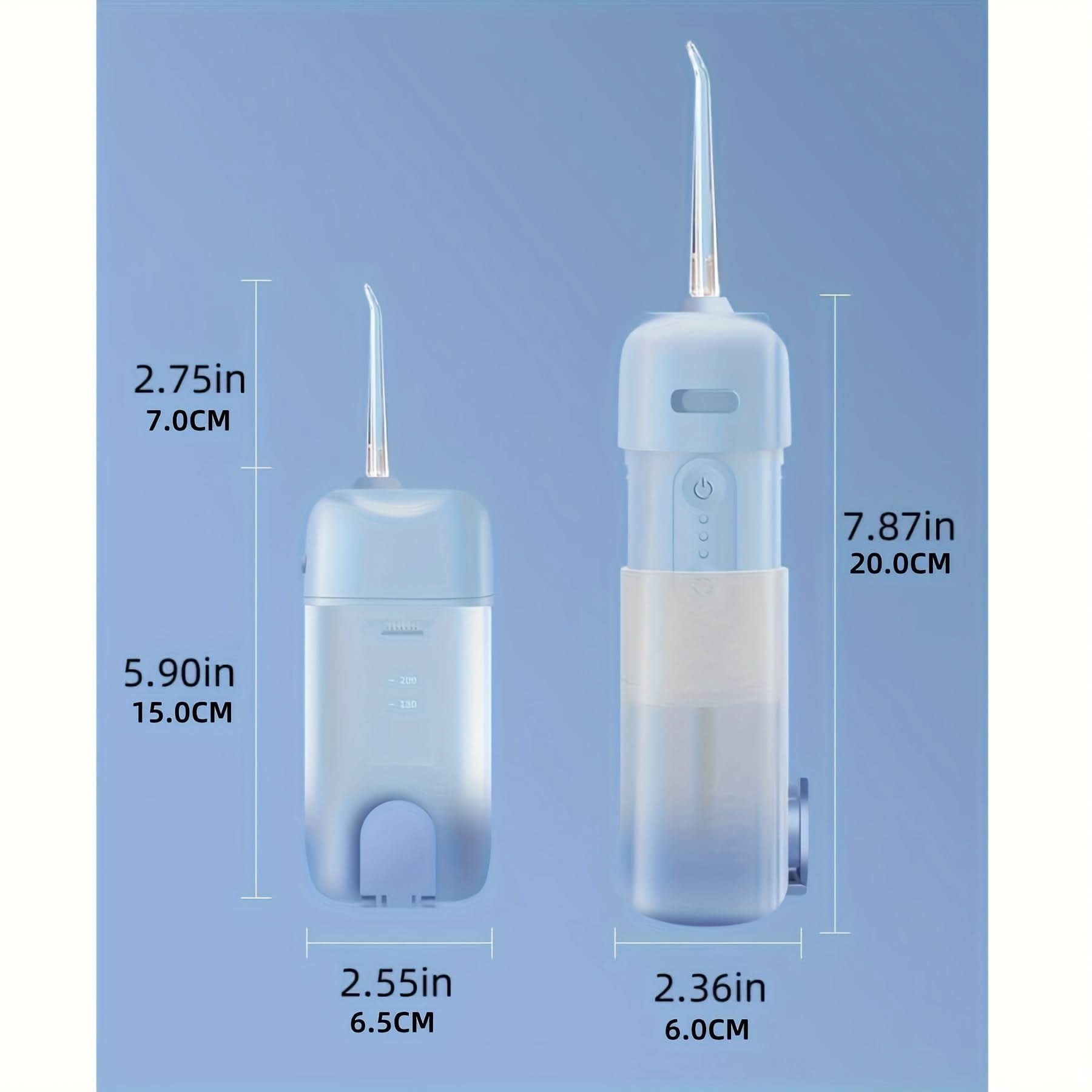 Rechargeable Cordless Water Flosser – Portable Dental Oral Irrigator