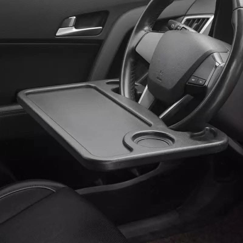 Multifunctional Car Steering Wheel Tray – Portable Desk for Travel & Work