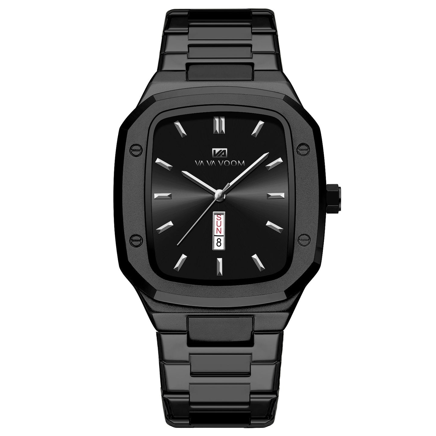 VA VA Voom 2831 Business Octagonal Creative Dual-Date Steel-Strap Quartz watch for men
