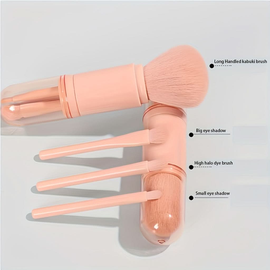 4-in-1 Mini Travel Makeup Brush – Portable