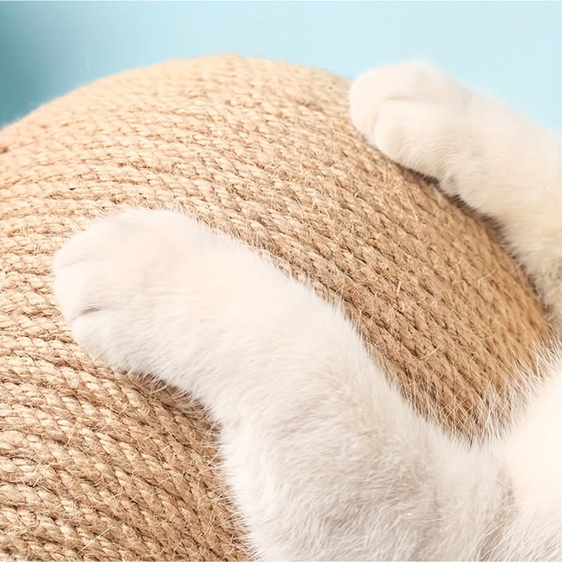 Sisal Cat Scratcher Toy with Bell & Feather