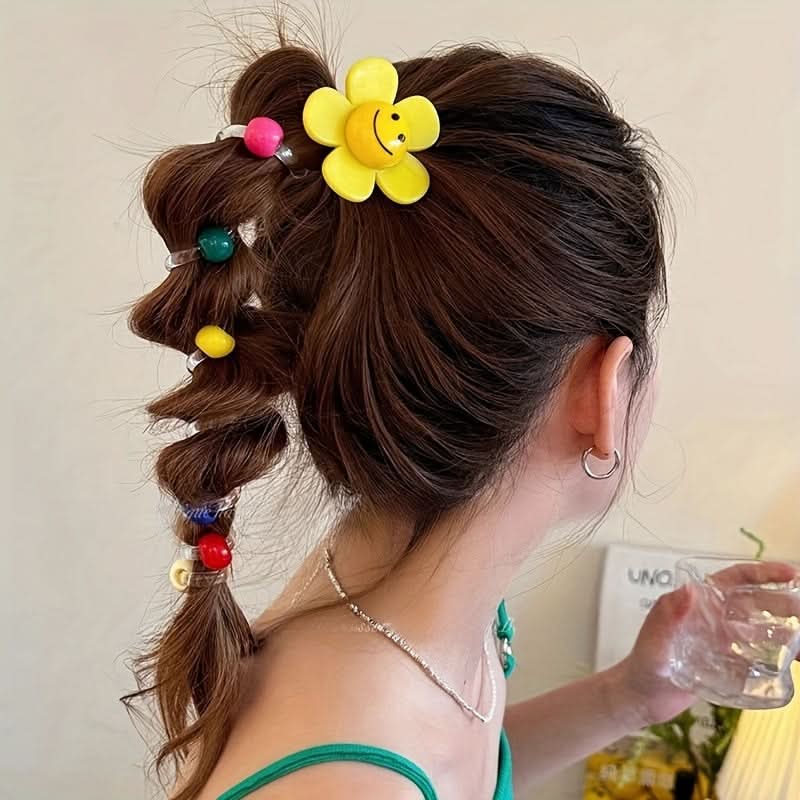 4PCS Sunflower Spiral Hair Ties Set