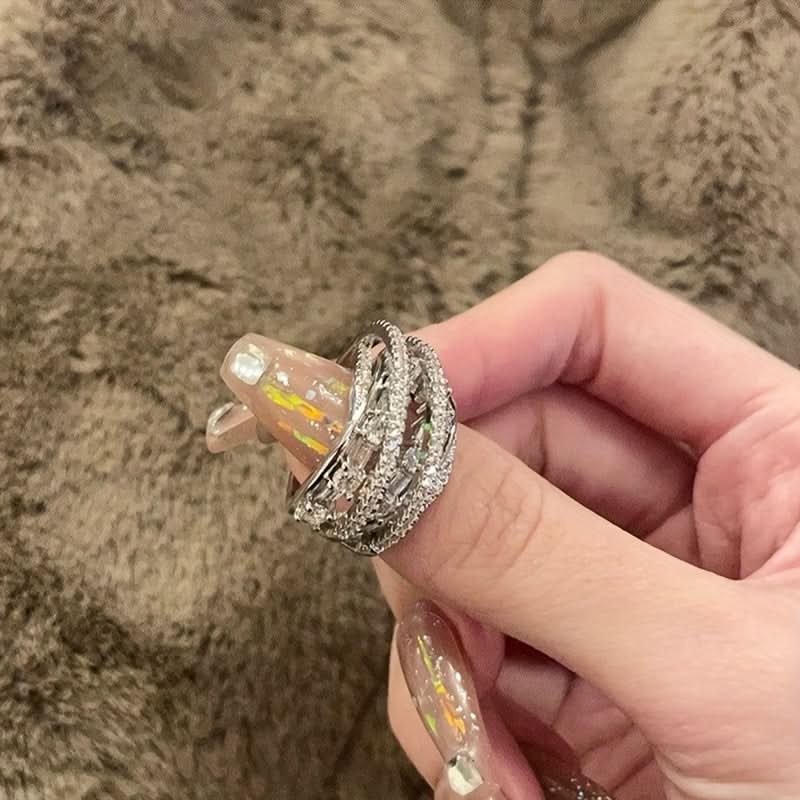 Delicate Glitter Index Finger Ring