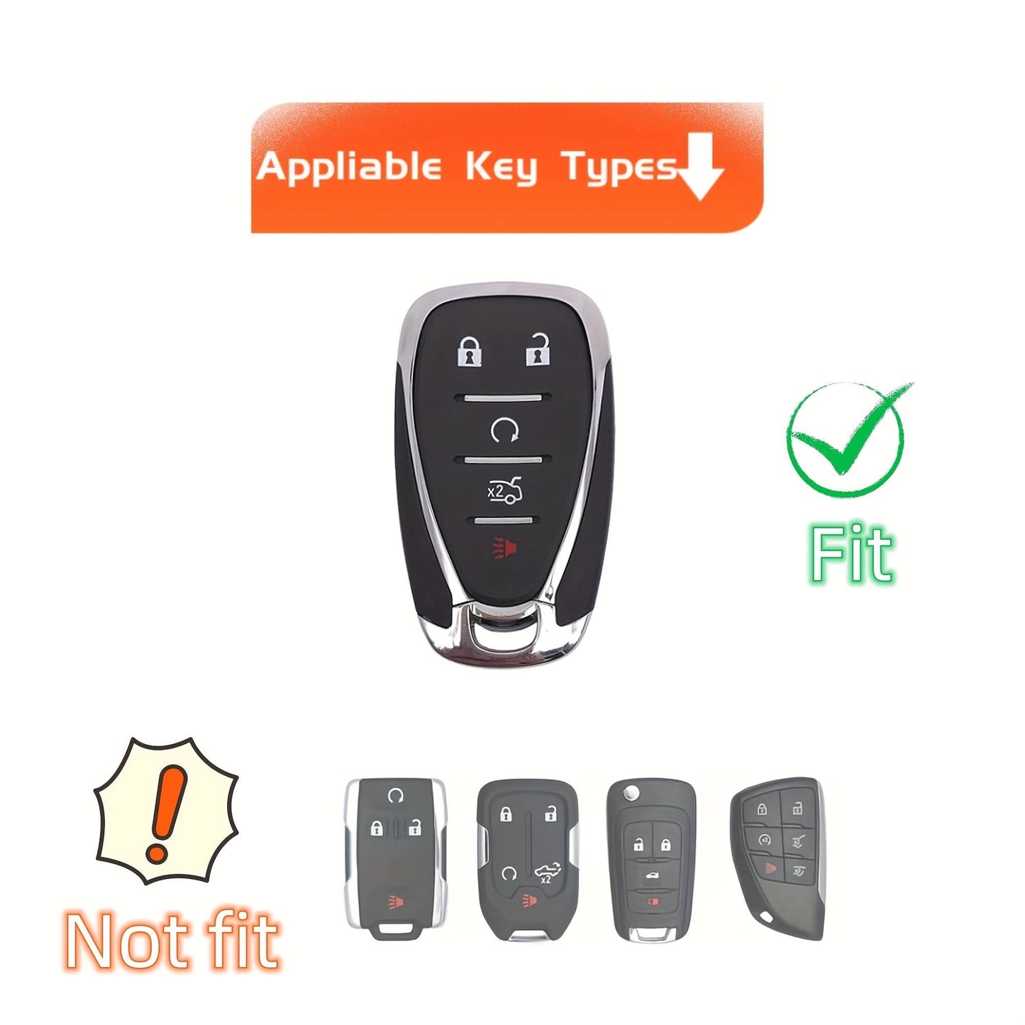 TPU Key Shell Cover for Chevy Models