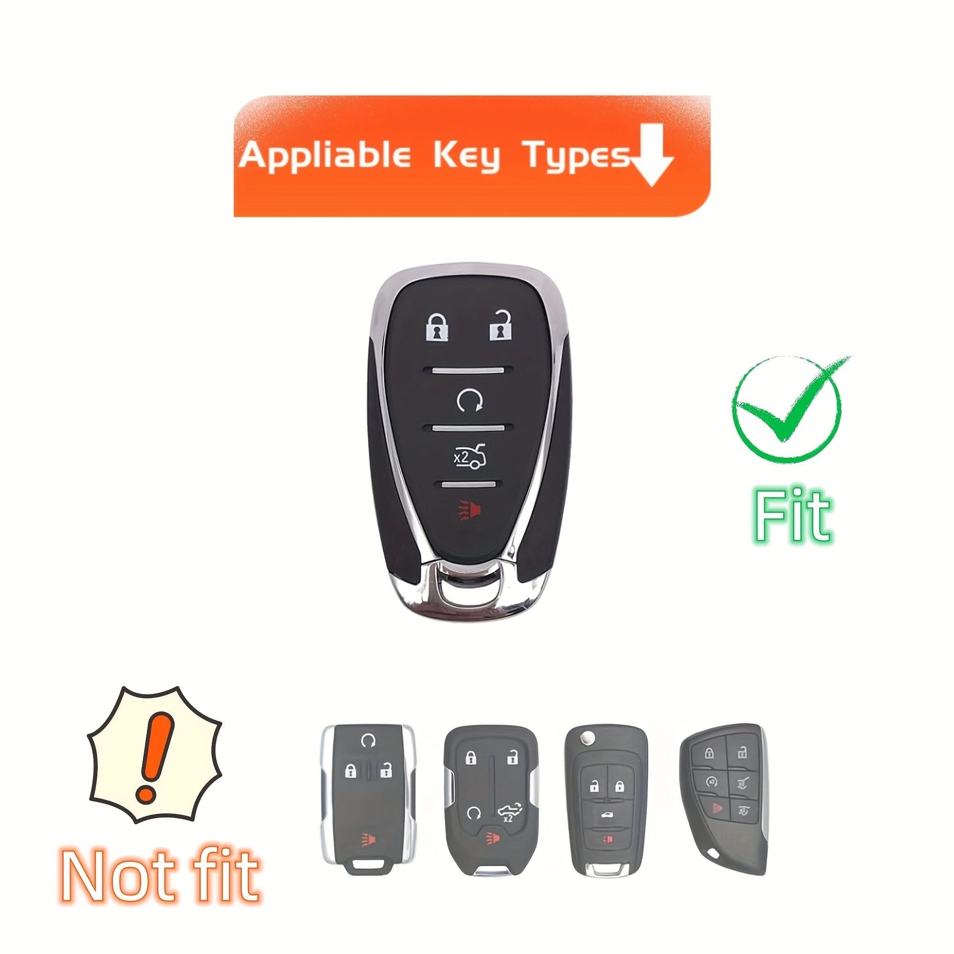 TPU Key Shell Cover for Chevy Models