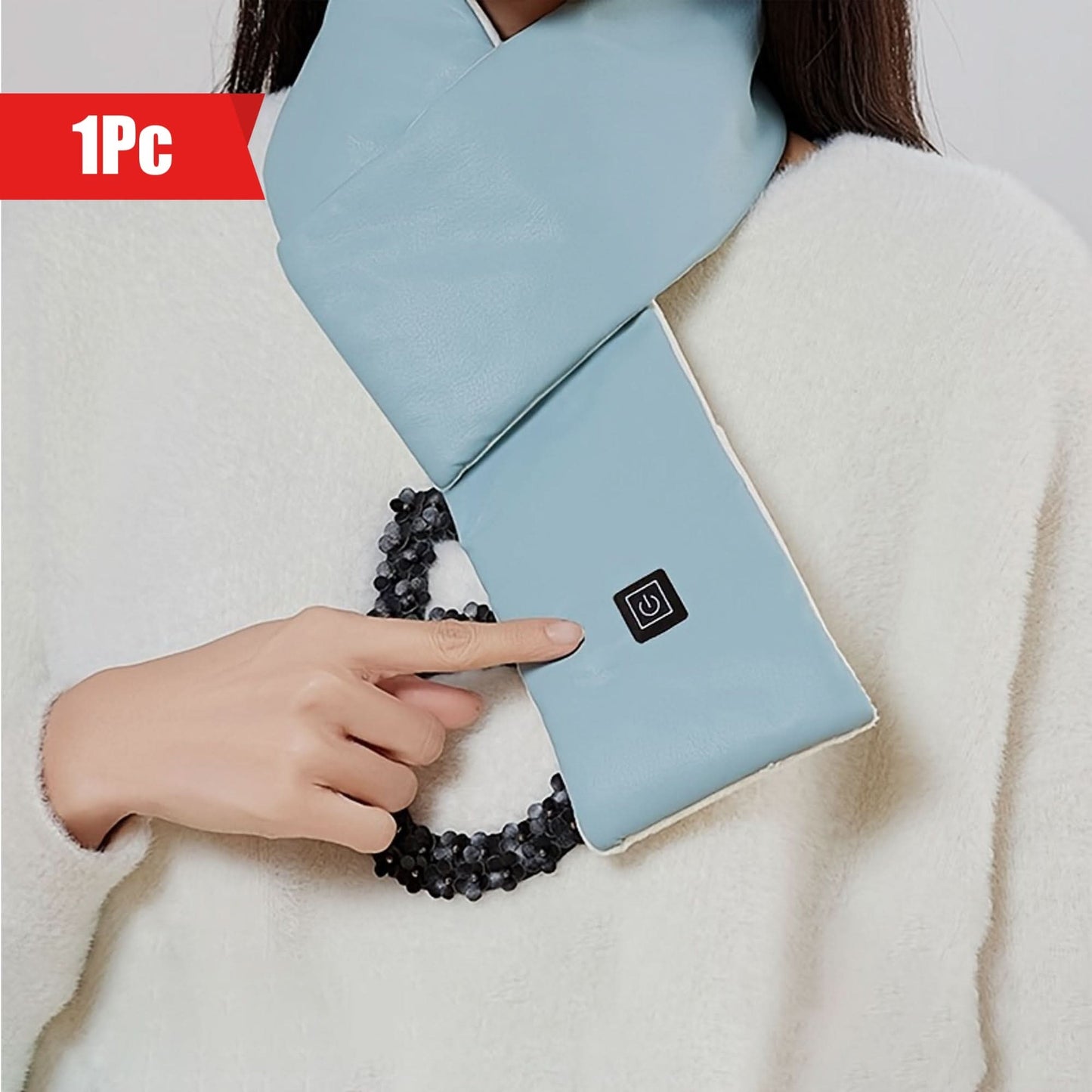 USB Heated Cotton Blend Scarf for Winter