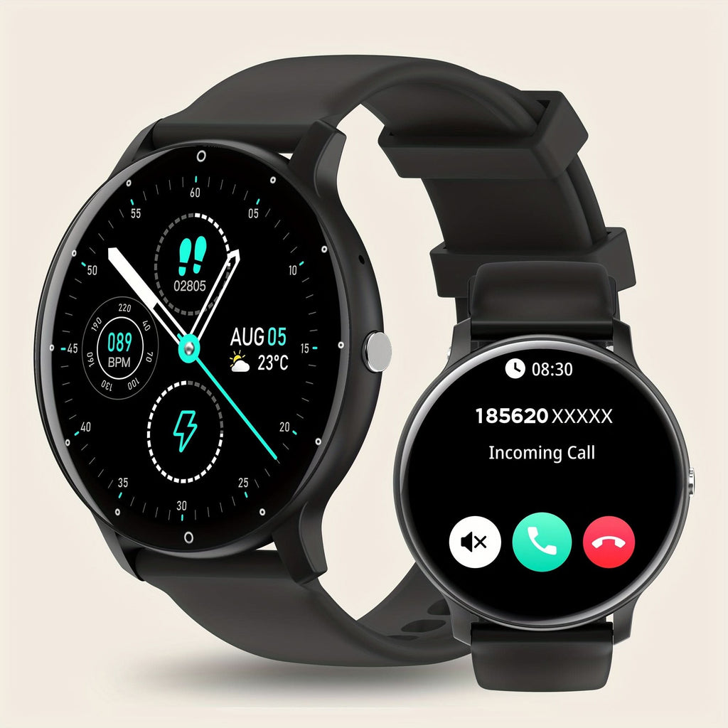 1.52"HD Round Screen Sport Smart Watch for Men and Women (Black)