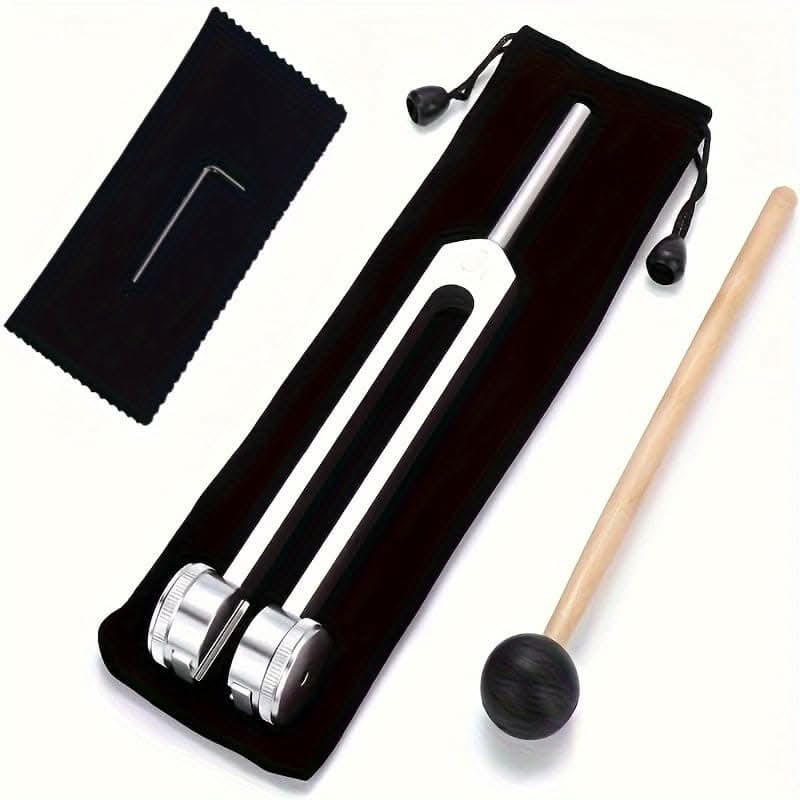 1 Set 128Hz Yoga Tuning Fork and Stick – Perfect for Meditation and Yoga