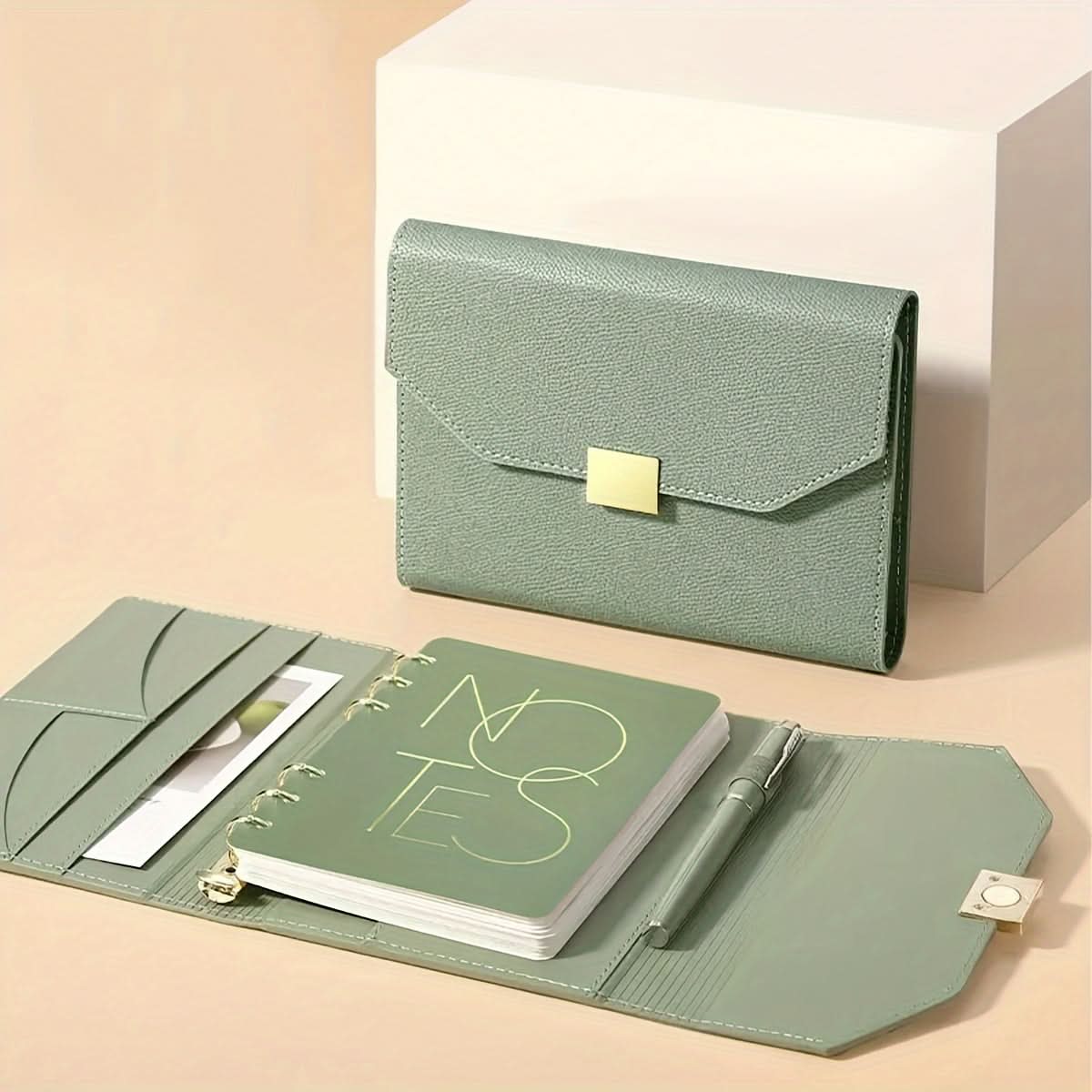 A5 Tri-Fold Business Notebook – Stylish Matte Journal with Plain Ruling