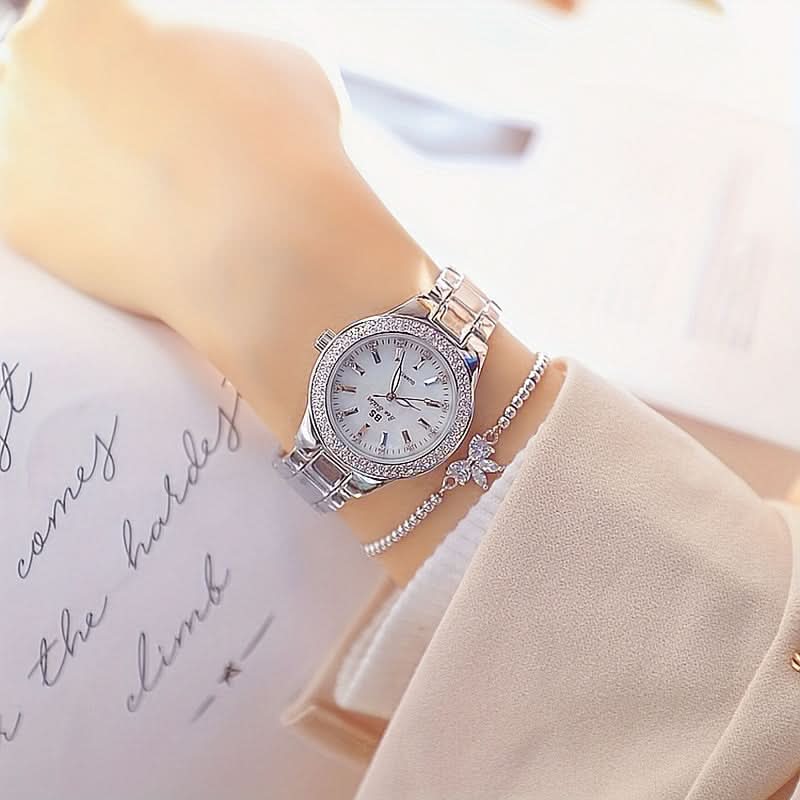 Exquisite Rhinestone Quartz Watch – Sparkling Casual Analog Timepiece