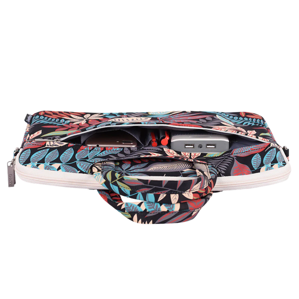 Tropical Leaf Waterproof Laptop Sleeve – Fits 13" to 15" Laptops, Shock-Resistant