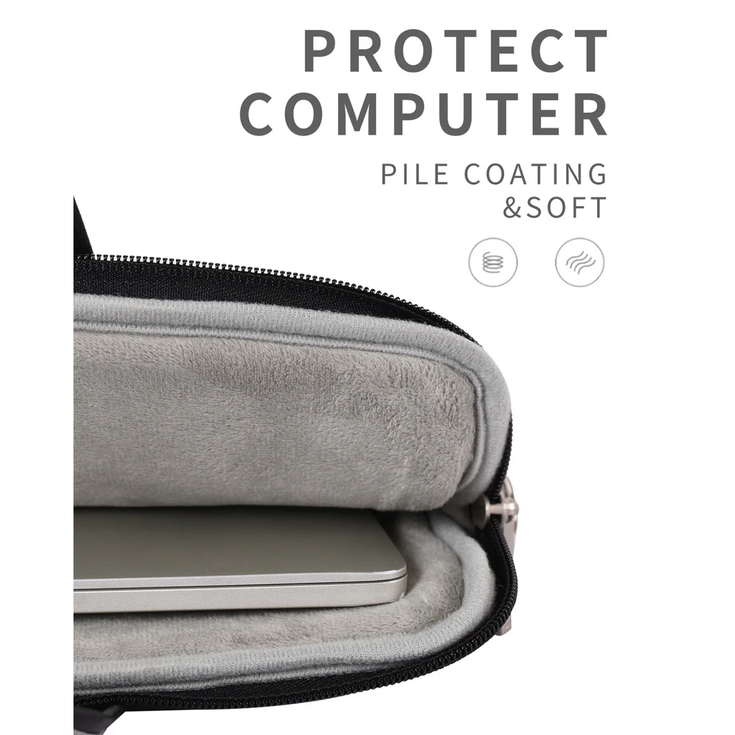 Colorblock Waterproof Laptop Bag – Fits 13" & 15" – Business Style with Front Pocket