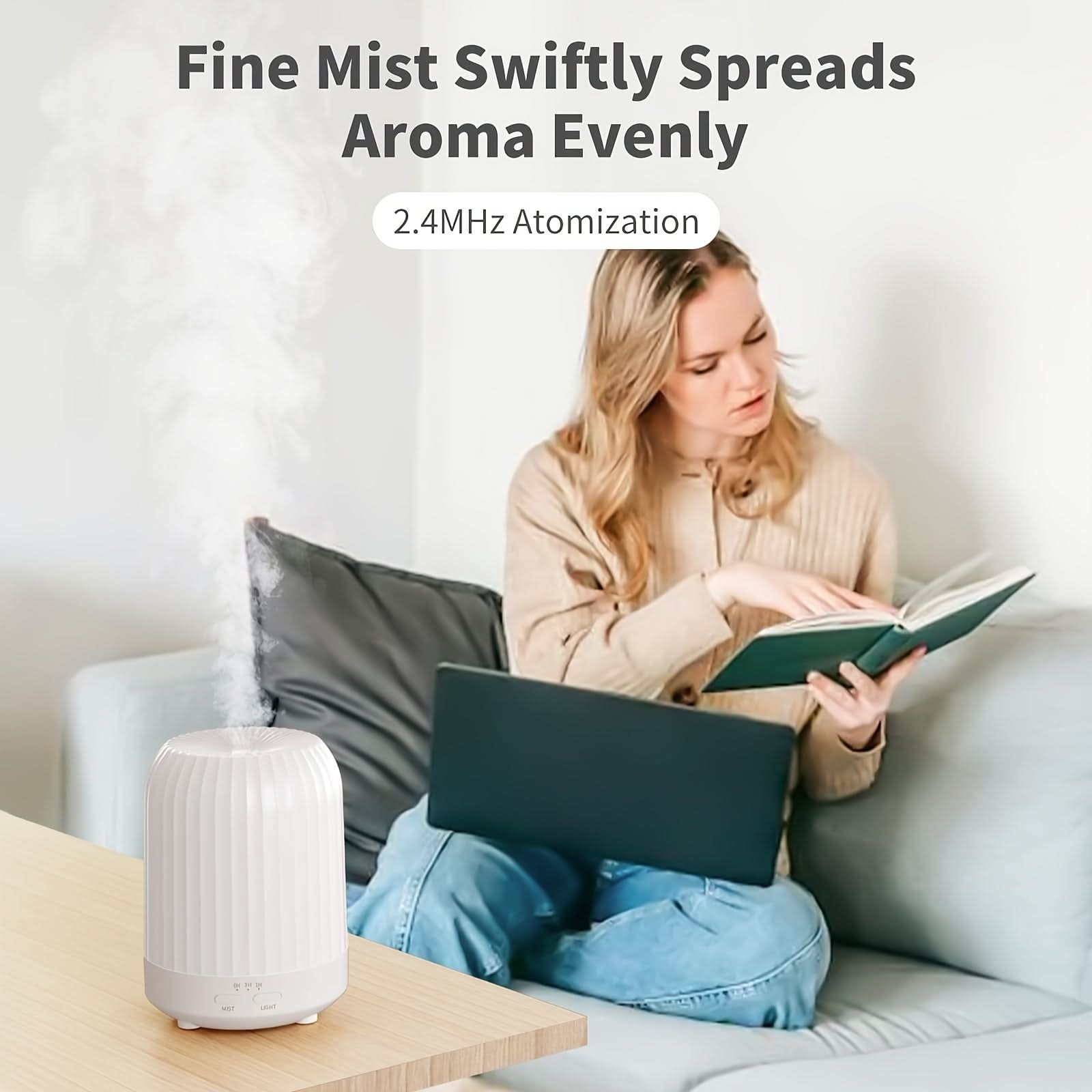 Ultrasonic Aroma Diffuser with LED Light