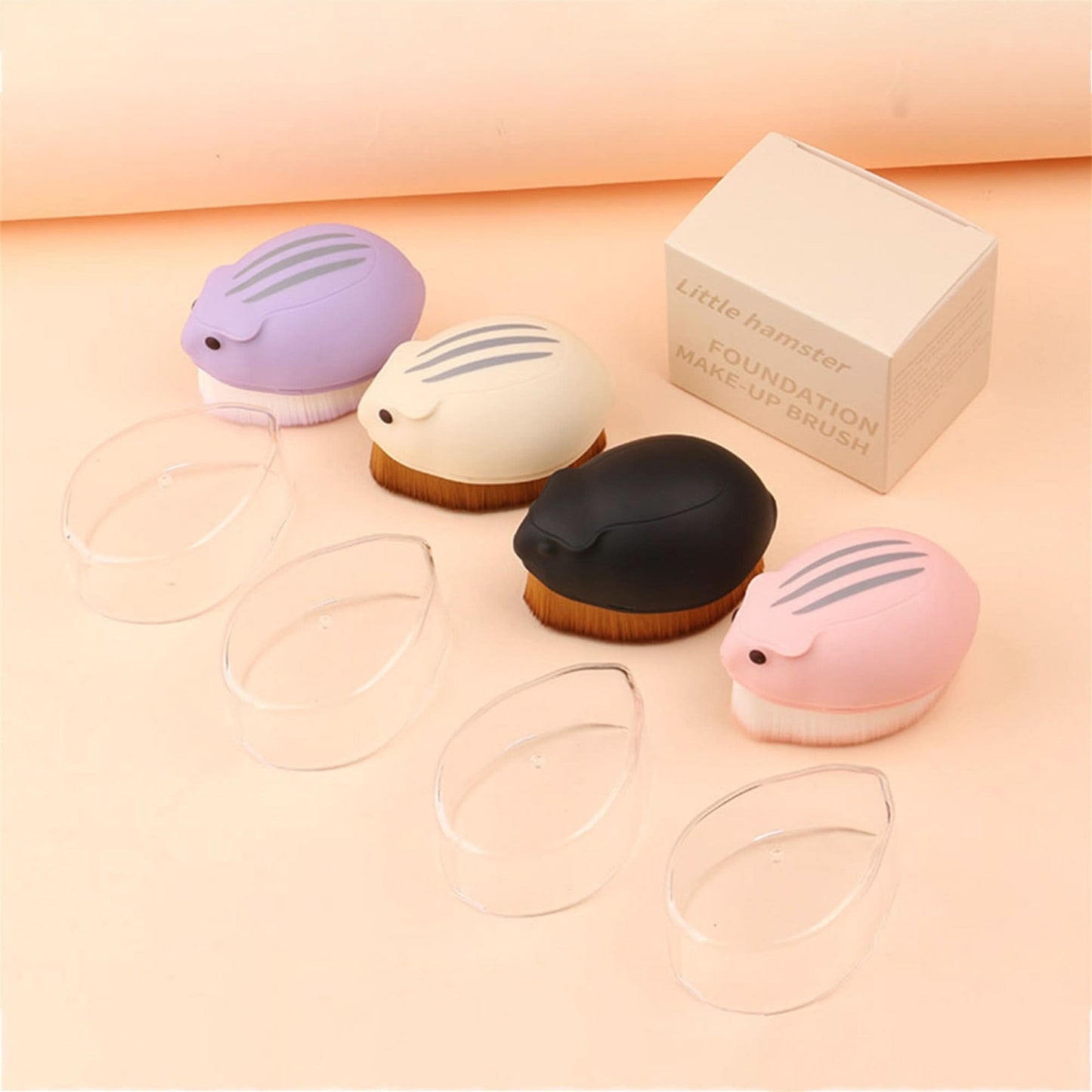 Cute Hamster Foundation Brush – Soft Makeup Brush for Face & Body Blending