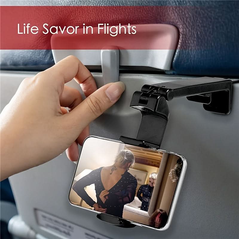 Portable Airplane Phone Holder – Adjustable Rotatable Travel Stand for Train