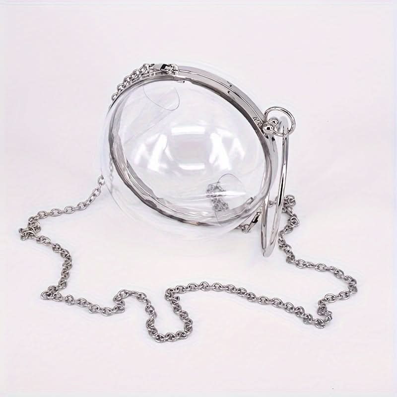 Transparent Acrylic Ball Clutch Crossbody Bag