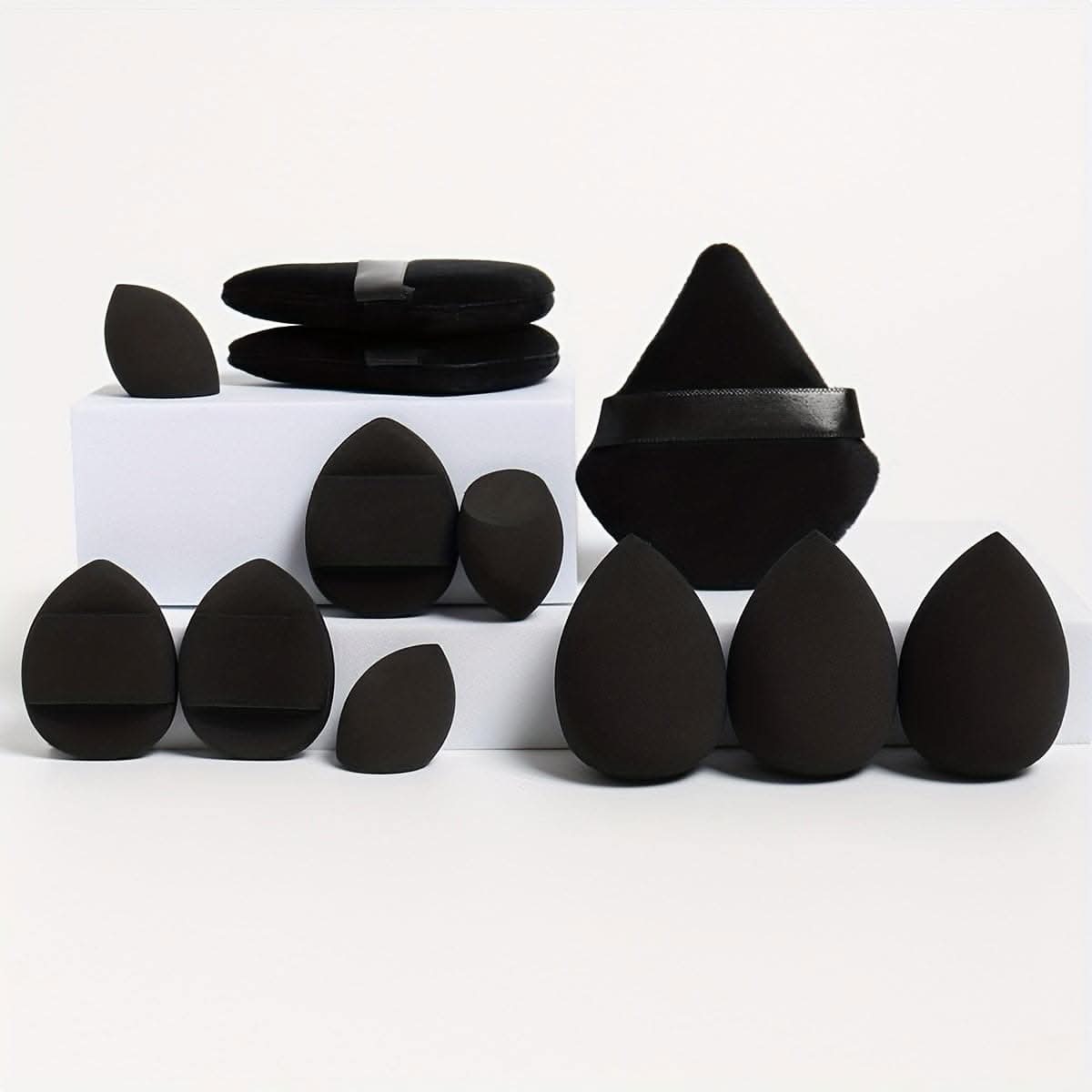 12-Piece Makeup Sponge Puff Set for All Skin Types