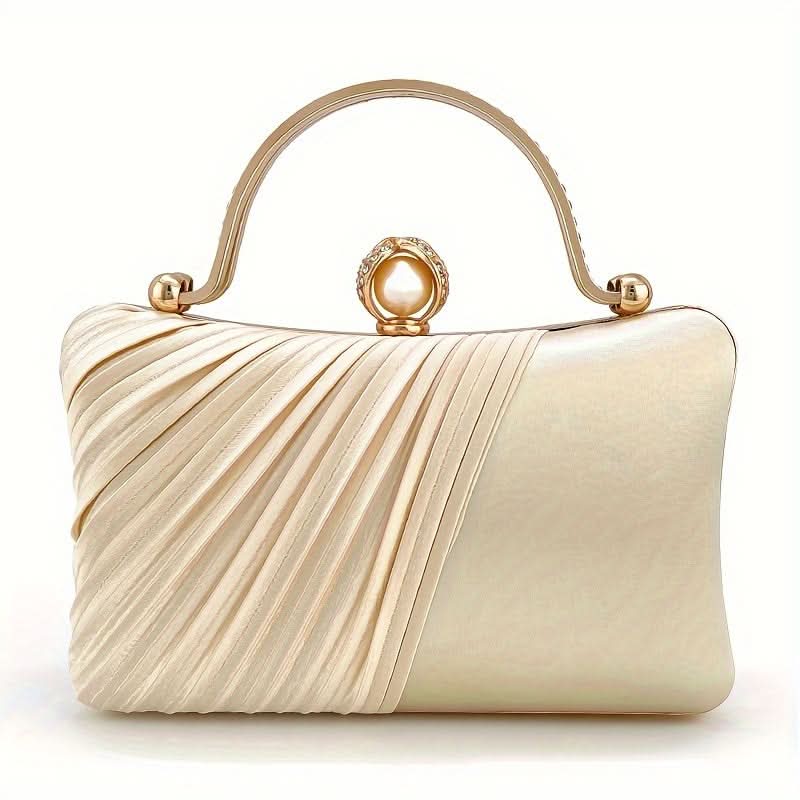 Satin Evening Clutch with Removable Strap