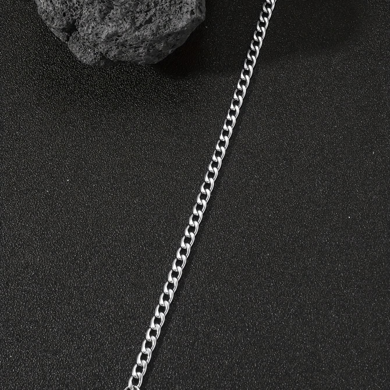 Men's Stainless Steel Chain Bracelet - Minimalist Style