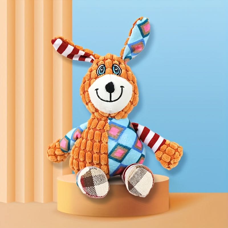 Squeaky Dog Toys Assortment with Crinkle Paper – Plush Animal Stuffed Toy