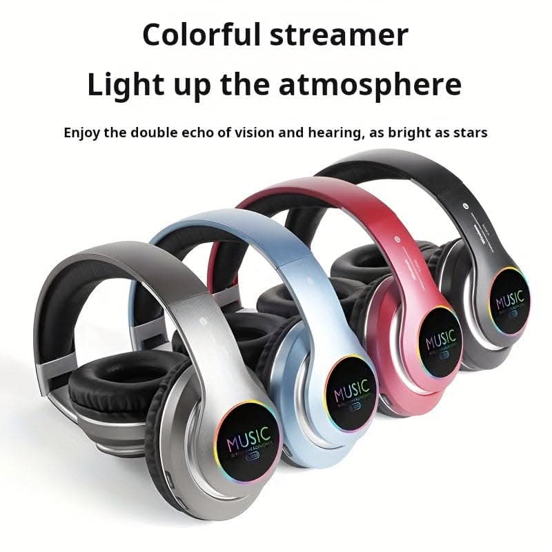 Wireless Headphones with Deep Bass - Lightweight, Foldable Earbuds