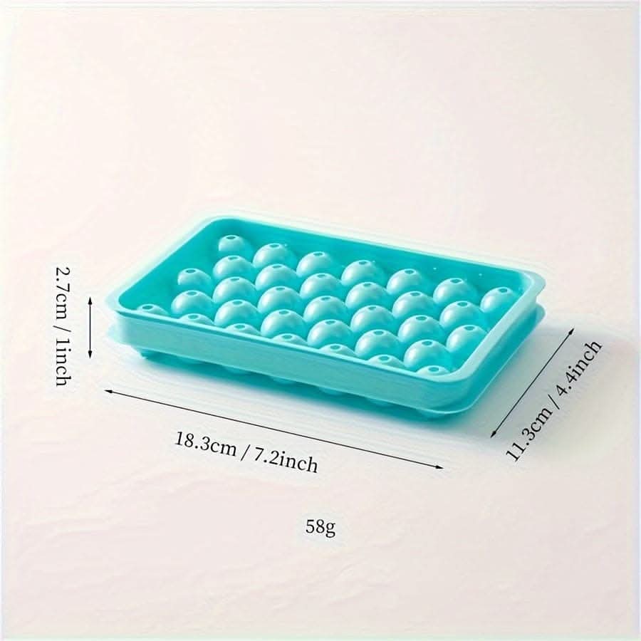 33-Grid Round Ice Cube Tray