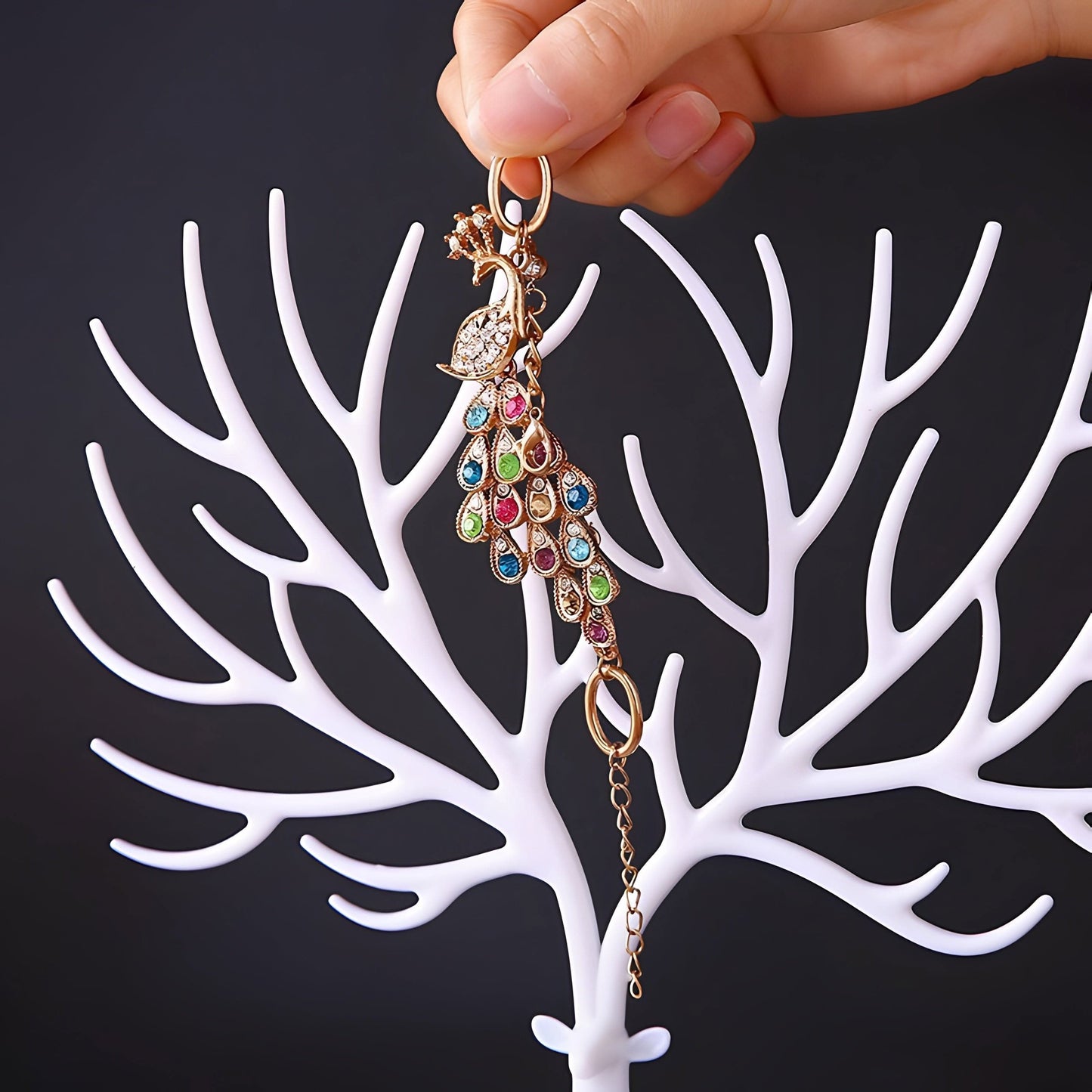 Vintage Deer Branch Jewelry Organizer – Elegant Display Stand