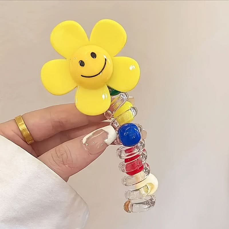 4PCS Sunflower Spiral Hair Ties Set