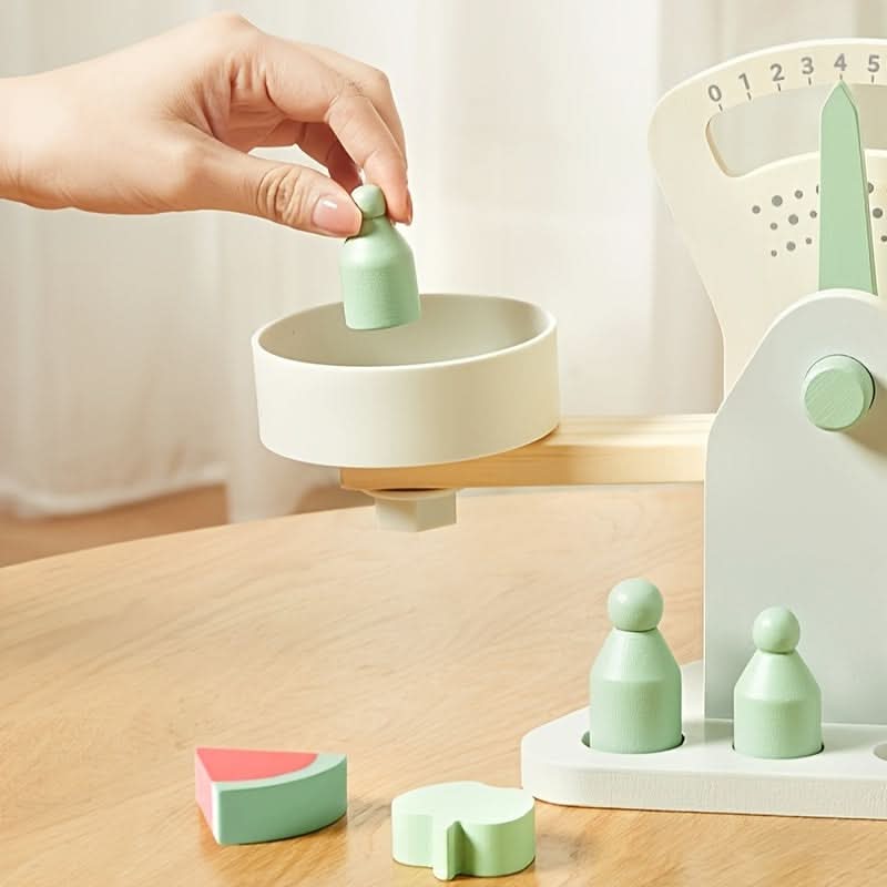 Wooden Balance Scale Toy – Educational Science Experiment Toy for Preschoolers