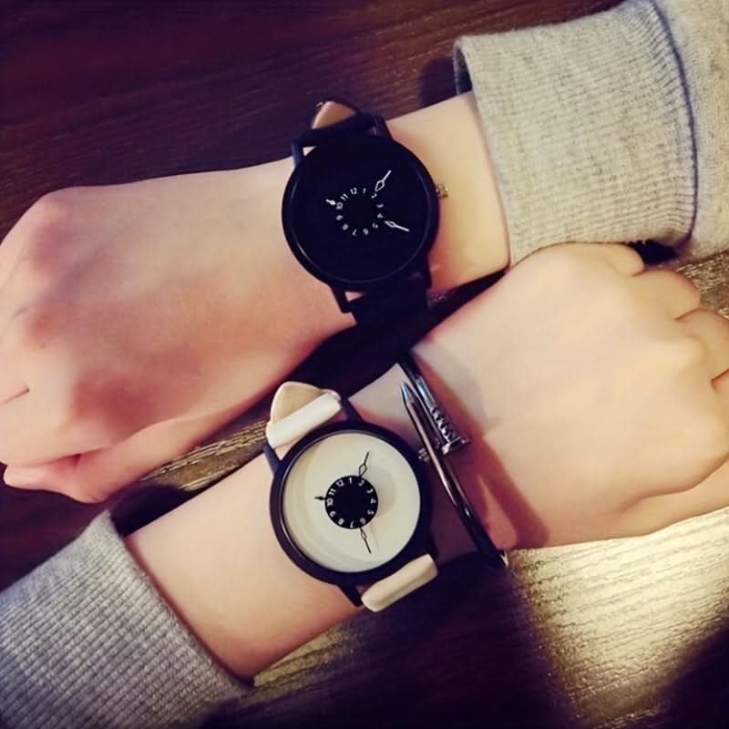 Men's Minimalist Quartz Watch – Faux Leather Strap, Casual Alloy Case