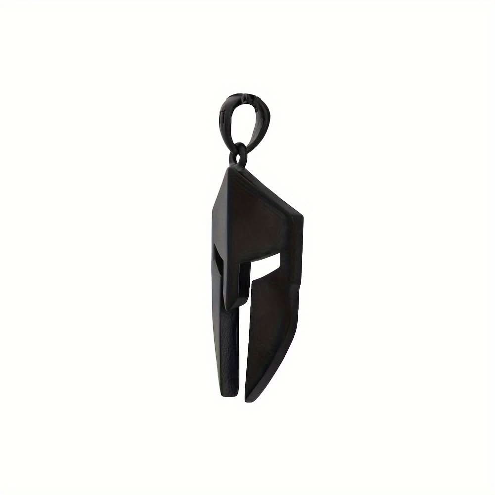 Stainless Steel Spartan Helmet Pendant Necklace