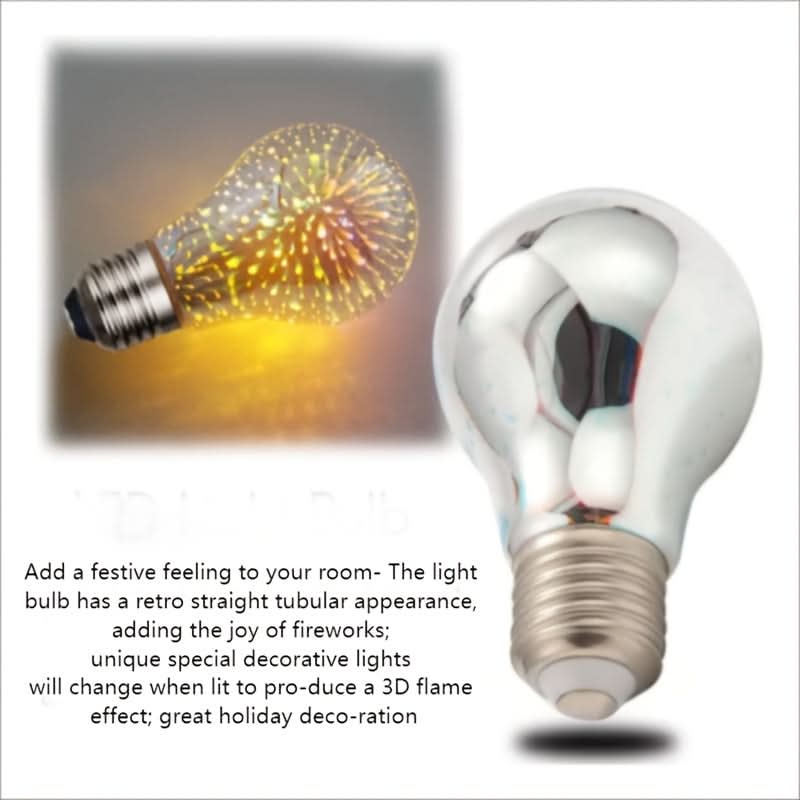 RGB Colorful Glass Fireworks Light Bulb