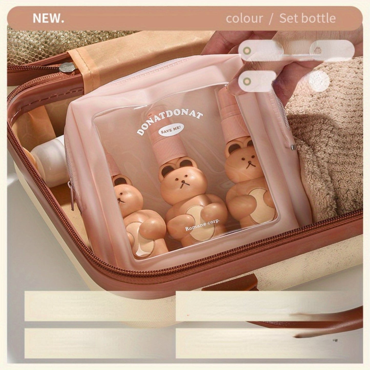 Cute Bear Spray Bottle – Travel Perfume & Lotion Dispenser