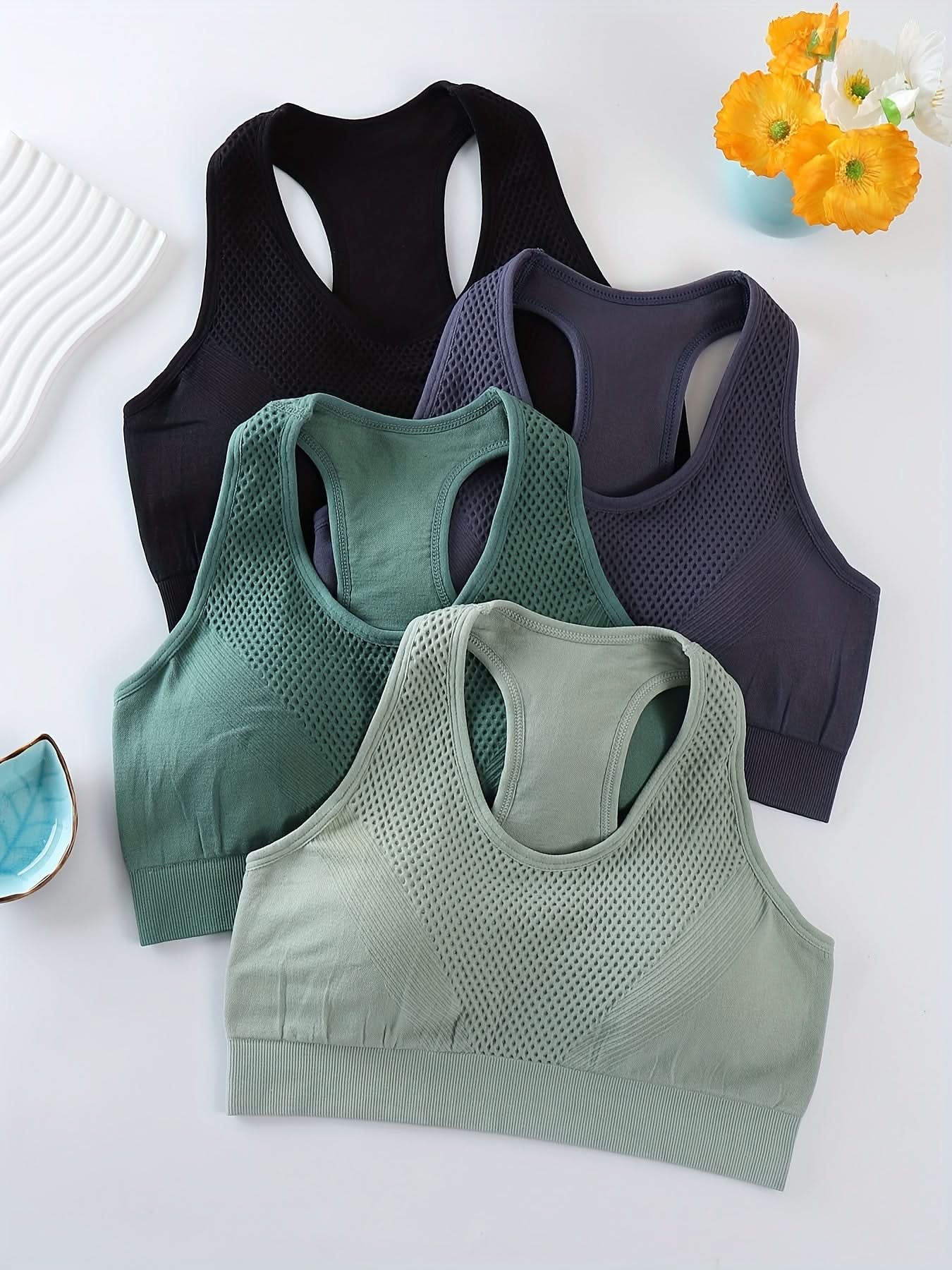 4-piece Pack Women’s Racerback Sports Bras