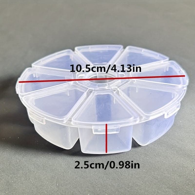 Classic Transparent Multi-Grid Jewelry Box – Snap Closure