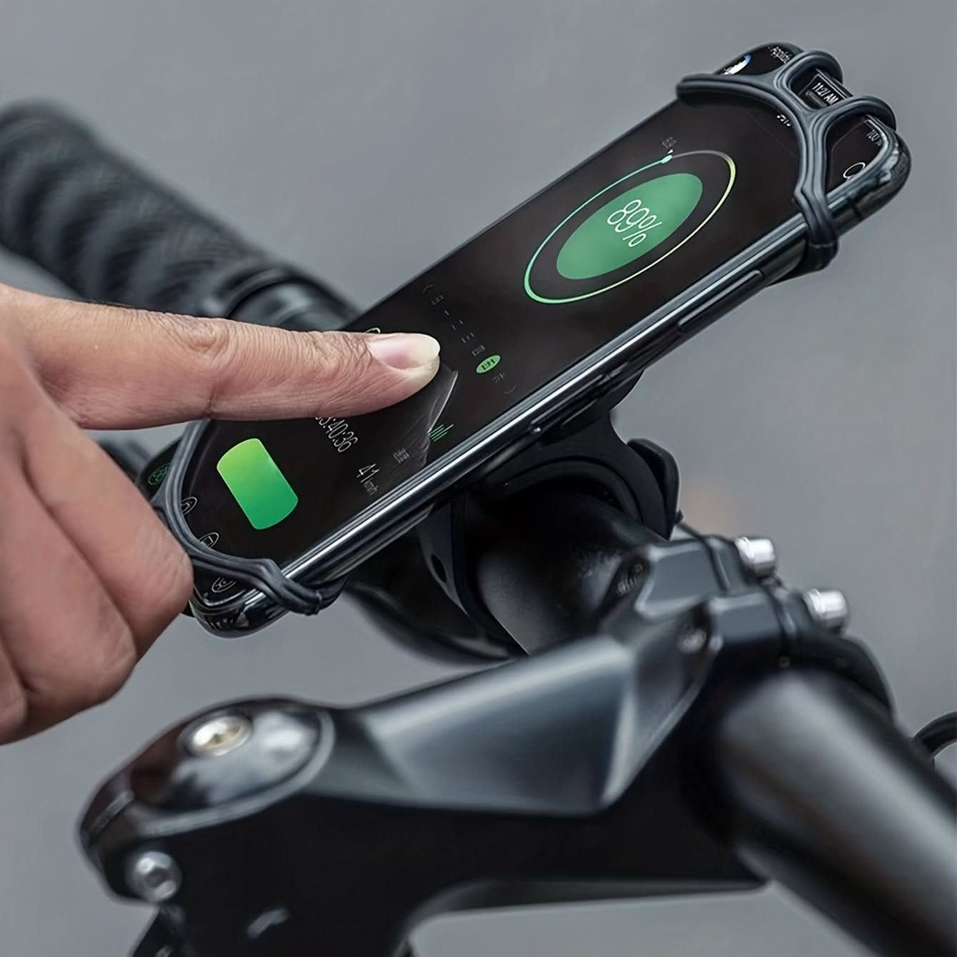 360° Rotation Silicone Bike Phone Mount Holder