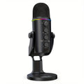 USB Condenser Microphone with RGB Lighting