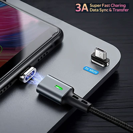 1M 2-in-1 Magnetic Charger Cable – Fast QC3.0 Quick Charge