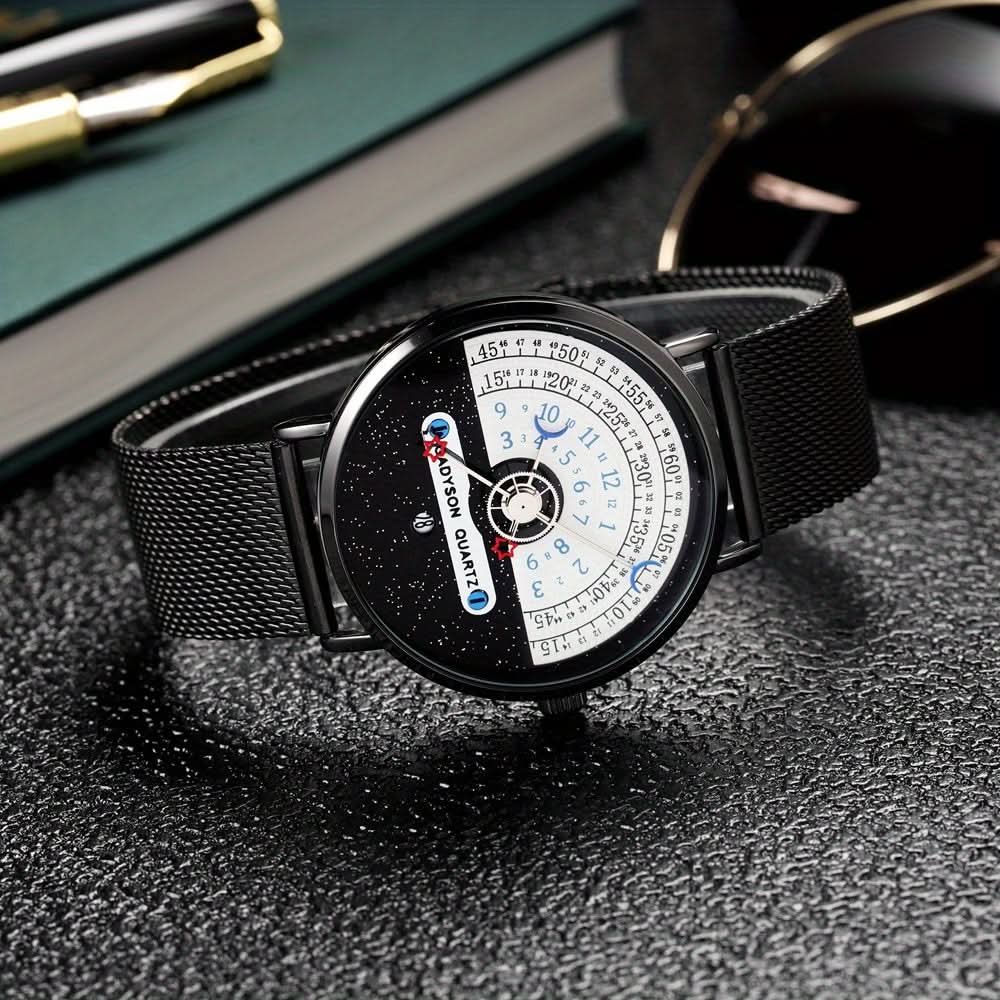 Men’s Stainless Steel Mesh Quartz Watch