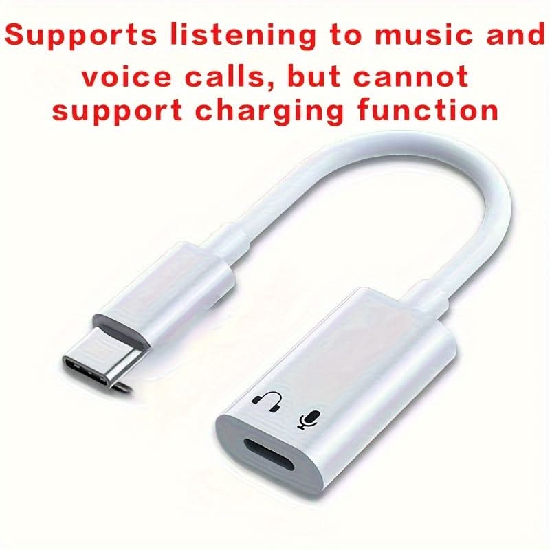 Universal Type-C to 3.5mm Headphone Adapter for iPhone 15
