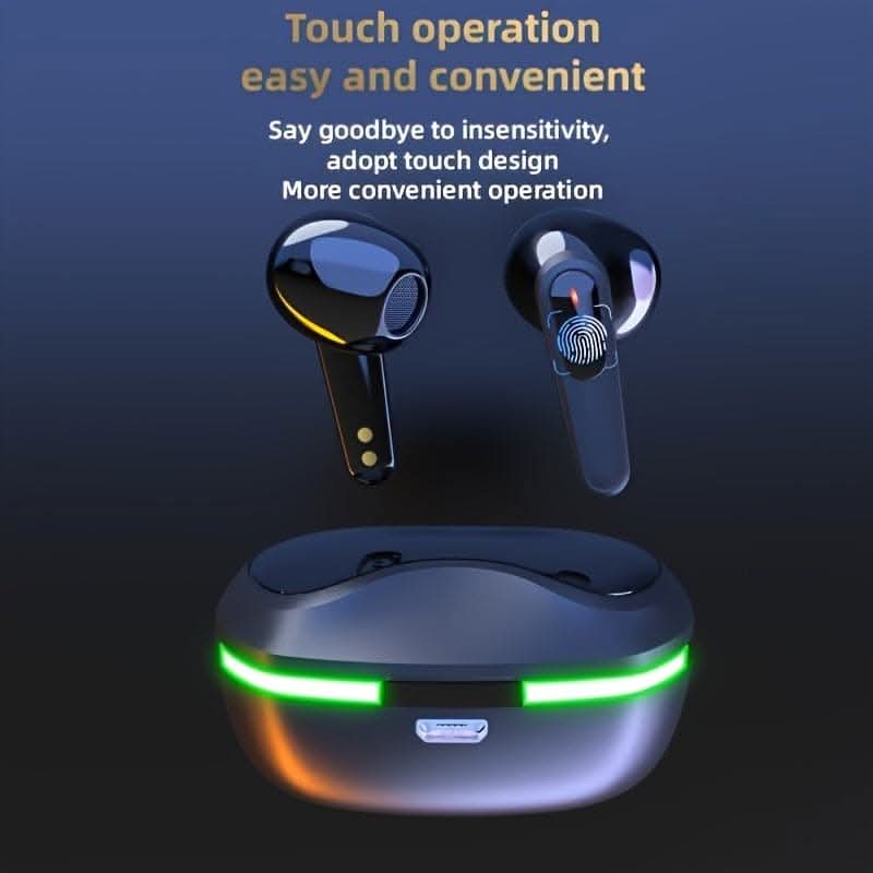Wireless Earbuds with LED Display and Touch Control