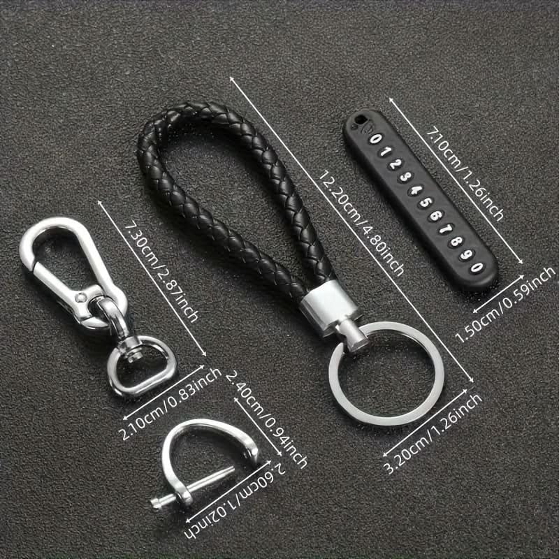 Anti-Loss Alloy Car Keychain – Scratch-Resistant, Phone Number Label