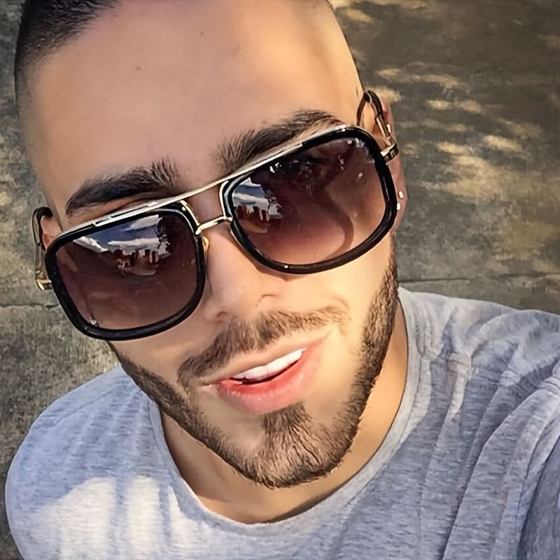 Fashion Double Beam Frame Glasses – Unisex Sunglasses with Anti-Glare Protection