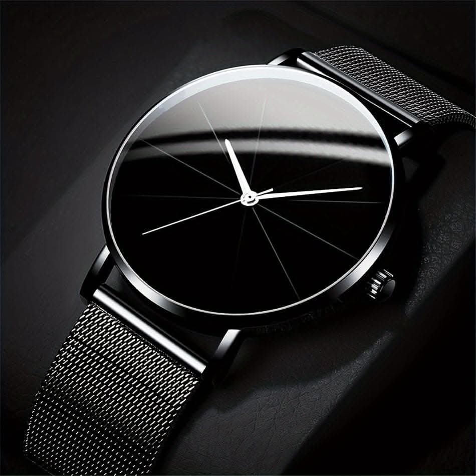 Casual Round Quartz Watch – Minimalist Fashion Analog