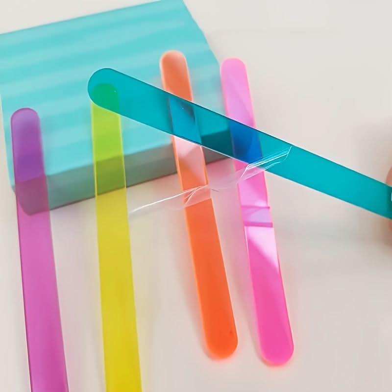 30PCS Reusable Acrylic Ice Cream Sticks – Transparent & Colorful