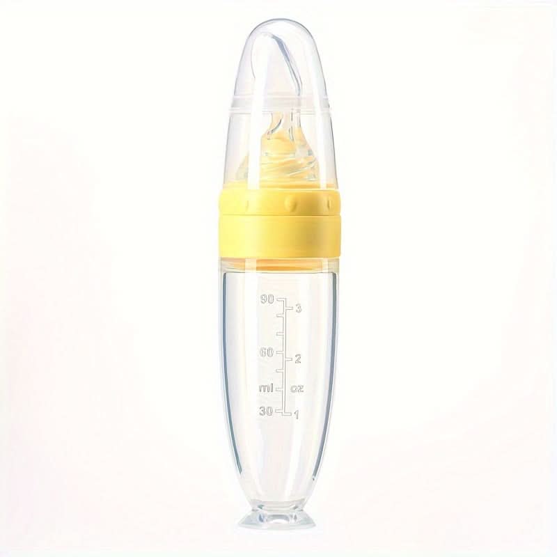 90ml Silicone Self-Controlled Baby Feeding Bottle with Soft Spoon Head